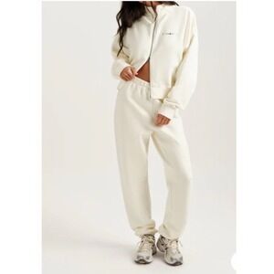 SET Active Staple Old School Sweatpants Haven Off White Midweight Joggers S